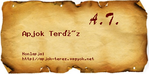 Apjok Teréz névjegykártya